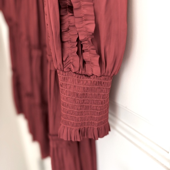 NWT Ulla Johnson Amara Dress, long sleeve, knee length, size 8 in Dessert Rose - Picture 5 of 5